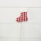 11"H Gingham Stocking Pick in Red/White - Festive Holiday Accent-XS986335